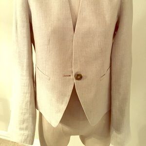 Size 4 LOFT Cream Linen Blazer